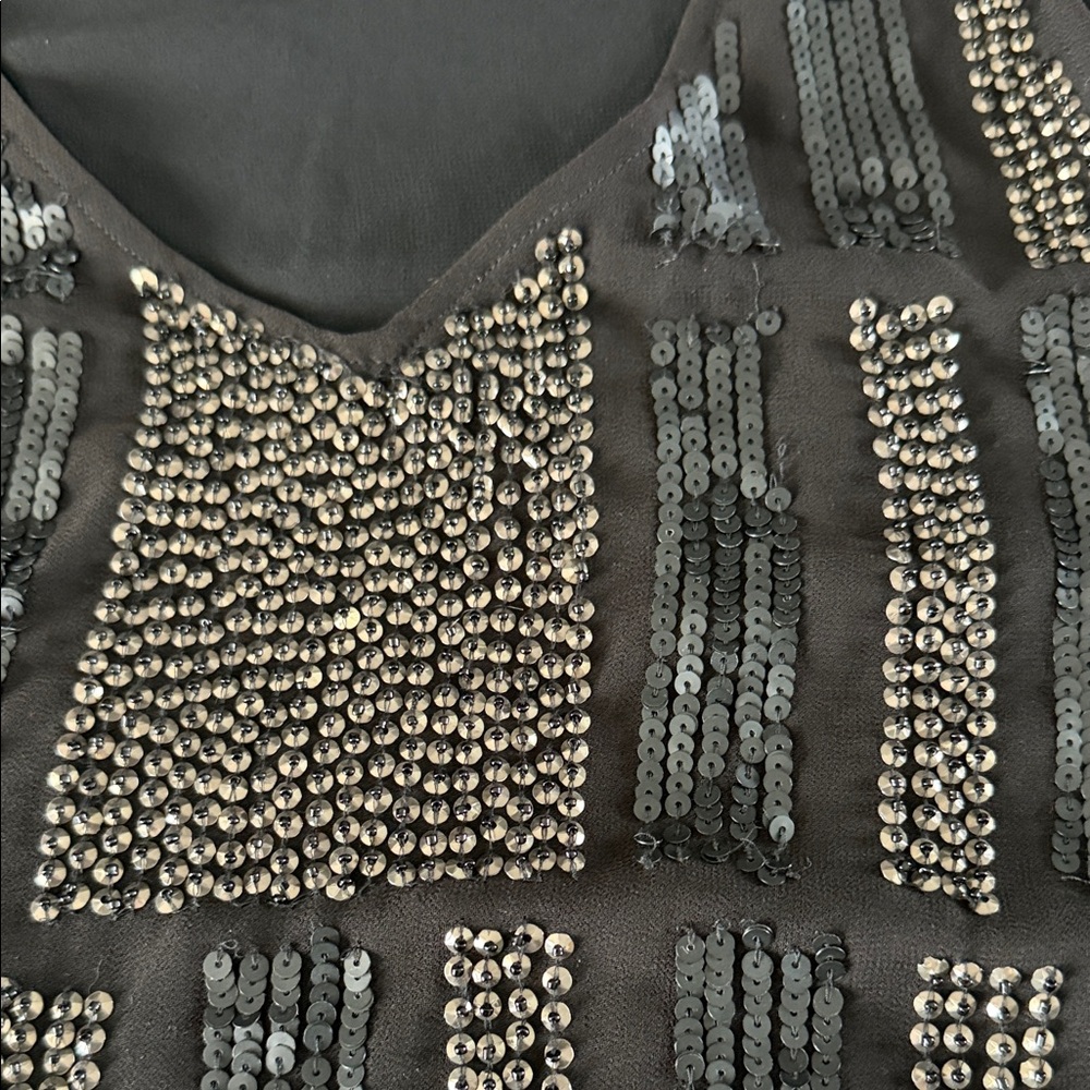 Lane Bryant Black and Silver Embellished Tank Top size 16 - Picture 4 of 6